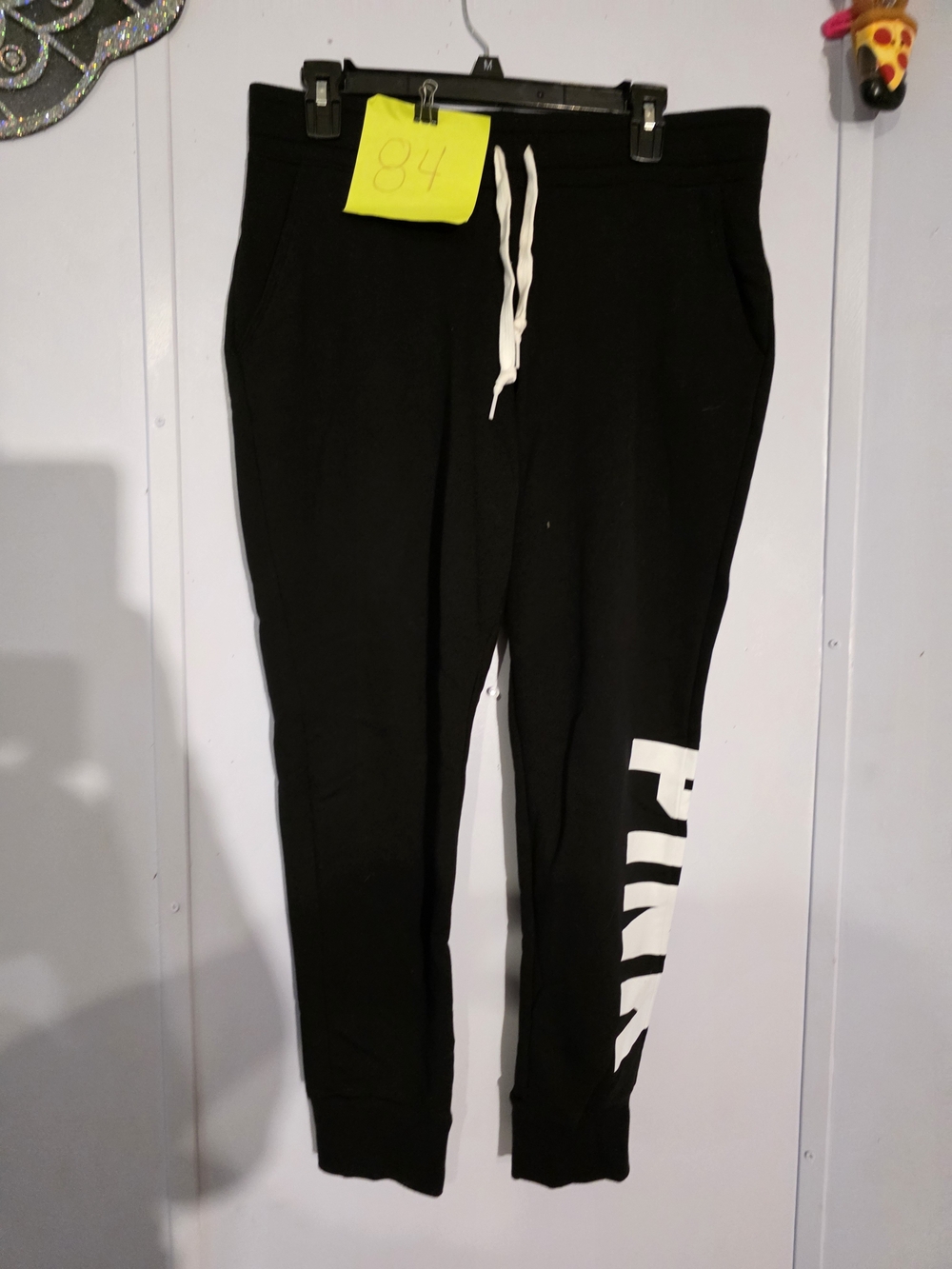 PINK Victoria's Secret Black Sweatshirt with White Logo Tag